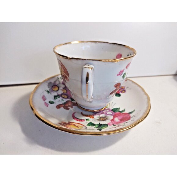 Royal Stafford England Tea Cup & Saucer set #1841 Floral Bouquet - Picture 5 of 16